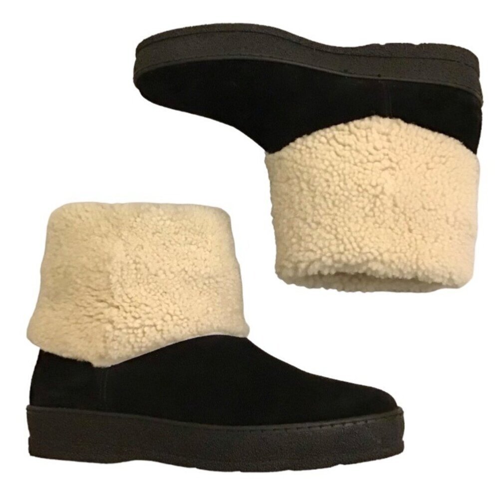 M. Gemi Black and Cream Ankle Boots